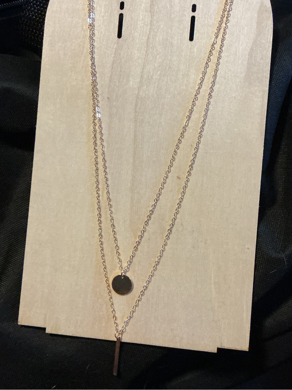 Minimal Layered Silver Pendant Necklace - Women Jewelry